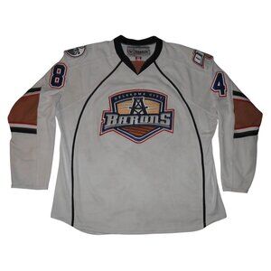 Oklahoma City Barons #84 Moose Oilers White Hockey Jersey AHL Reebok Size XL